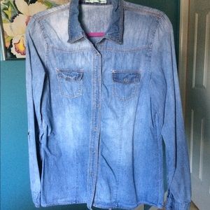 Maurices denim blouse